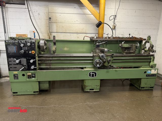 Lot 1-6265 - (1) Nardini, model ND1785E, heavy duty manual gap bed engine lathe, 17" swing over bed, 85" distance...