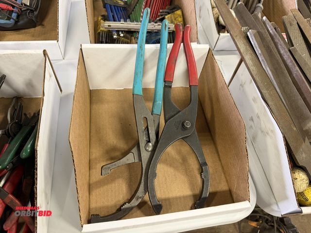 Lot 1-18482 - Lot of (2) channel lock type, adjustable filter wrenches.