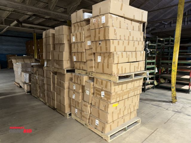 Lot 1-17573 - (8) skids of assorted powder coated frame components, no other info available.