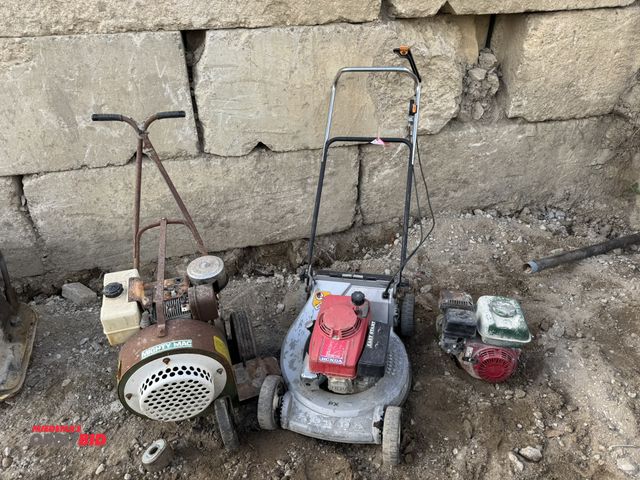 Lot 1-16055 - (1) Mighty Vac walk-behind gas powered blower with 8 HP Briggs &amp; Stratton, (1) Honda HP214 East ...