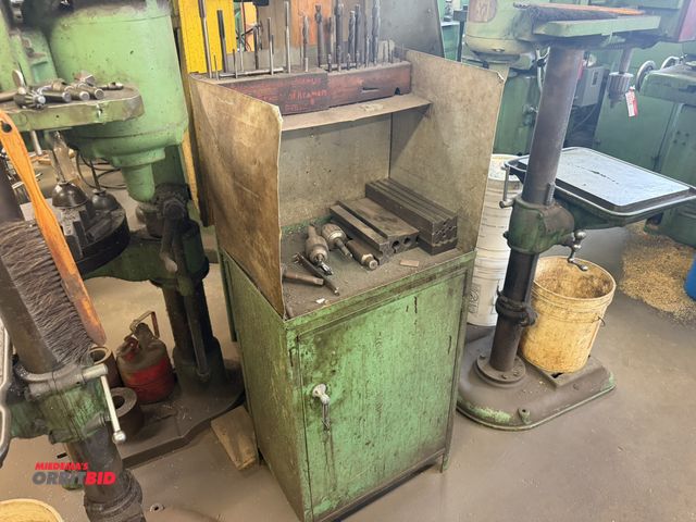 Lot 1-18574 - (1) 21" width x 33" height x 15" depth steel single door cabinet with contents including (3) various...