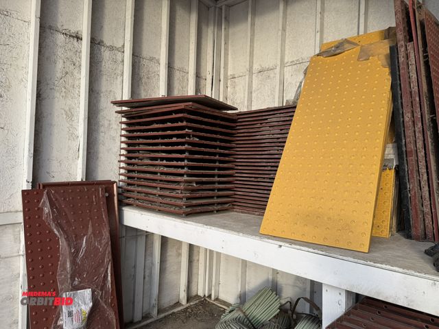 Lot 1-18421 - Large lot of ADA tiles, includes approx. (13) yellow 24" x 60", (32) red 24" x 60", and (16) 36" x 2...
