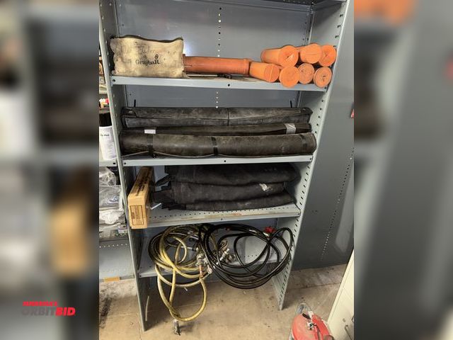 Lot 1-6399 - Contents of (4) shelves, includes assorted WH Salisbury high voltage wire covers, mats, (3) Salisbur...