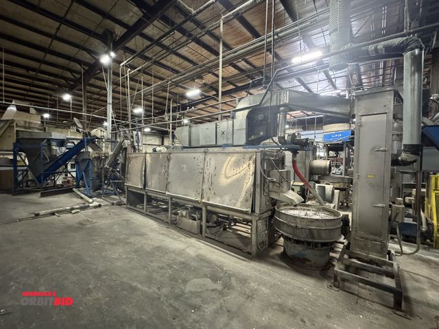 Lot 1-19677 - (1) Polymer Recovery, Dremel Style plastic washer and spin dryer vibratory screener, gas blower syst...