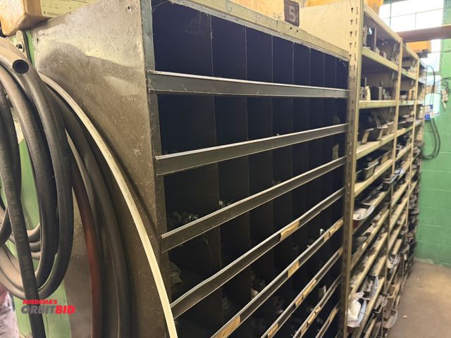 Lot 1-18519 - (1) 35" width x 43" height x 12" depth hardware storage unit with 72 divided compartments, and conte...