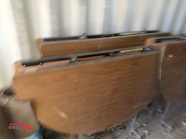 Lot 1-2978 - (4) 64" diameter portable cafeteria style tables.