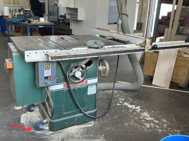Lot 1-17681 - (1) Powermatic 10" table saw, model 66, S/N 8186712, 38" x 28.5" table, fence, 48" capacity measurem...