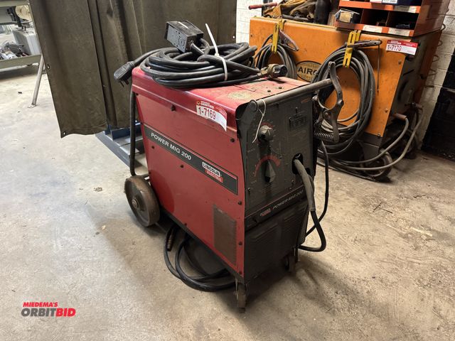 Lot 1-7169 - Lincoln Electric Power Mig 200 Welder, 208/230V Single-Phase, 200A @ 28V, 60% Duty Cycle, Wire Speed...