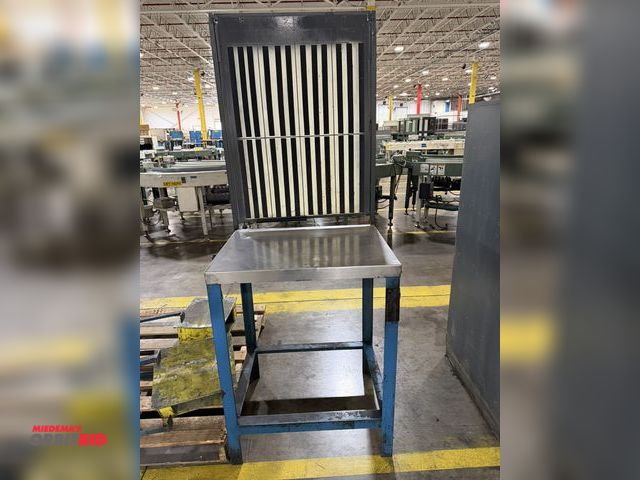 Lot 1-5318 - (1) 28" width x 36" height x 23" depth heavy duty steel stand with stainless steel top and attached ...