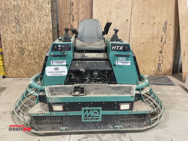 Lot 1-18804 - (1) 2017 Multiquip, model HTX6H, power trowel, ride-on type, 70 HP, 92" path, 10 to 160 RPM, 1.9 lit...
