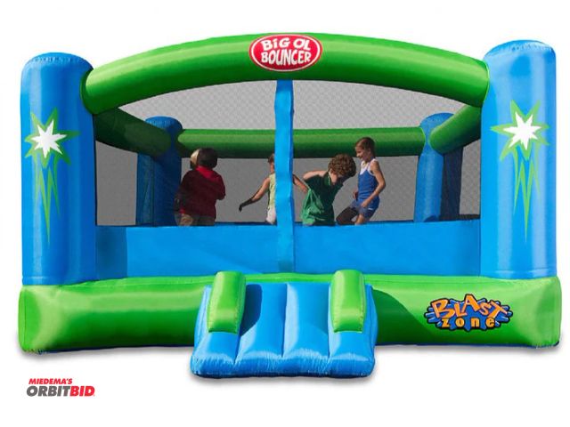 Lot 1-12524 - 1 Blast Zone Big Ol Bouncer 14x12 Huge Bounce House This bounce house was only used indoors a couple...