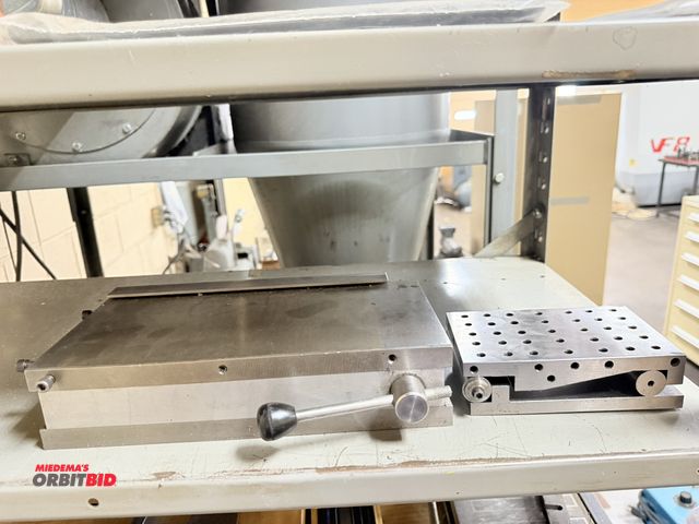 Lot 1-12401 - (1) Yuasa 12" x 6" permanent magnetic chuck, S/N 7812239, and (1) 4" x 6" hinged sine plate.