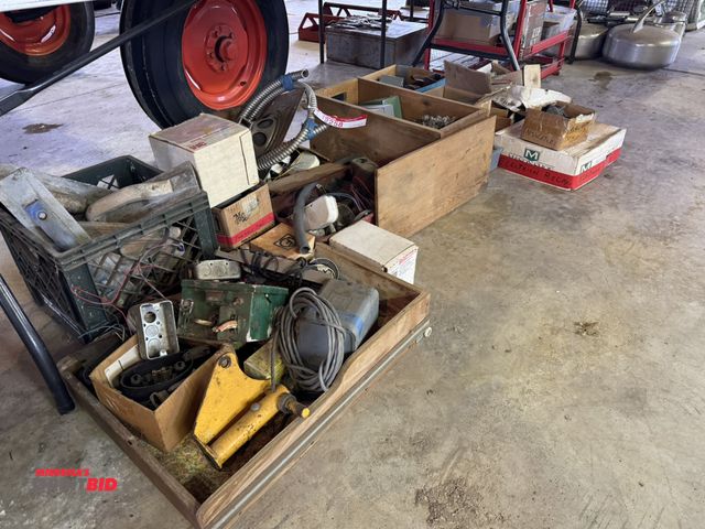 Lot 1-12258 - Large lot of assorted electronics, includes bulbs, handy boxes, abrasive discs, relays, and much mor...