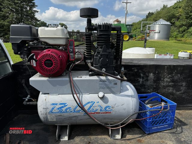 Lot 1-6903 - (1) BelAire air compressor with 11 HP Honda GX 340, engine with electric start, 30 gallon capacity, ...