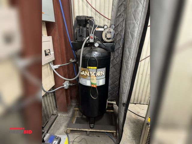 Lot 1-15411 - (1) Sanborn 60 gallon vertical air compressor, 120/240V, single phase, winning bidder responsible fo...