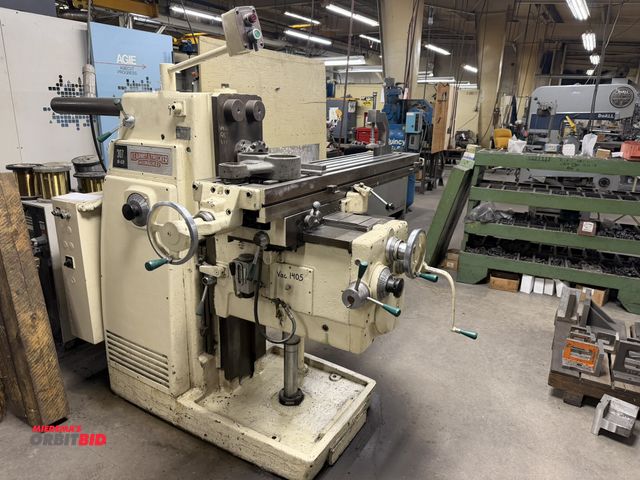 Lot 1-908 - (1) Kearney &amp; Trecker Milwaukee 307S12 horizontal milling machine, 62.5" x 12" slotted table, 3 ...