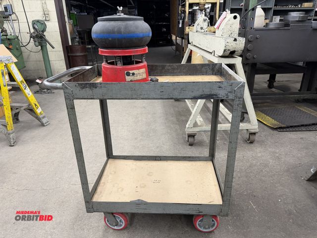 Lot 1-1835 - (1) 30" length x 37" height x 18" depth 2-tier steel utility cart with a Tru-Square Metal Products U...