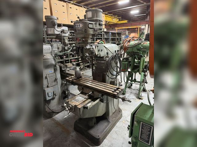 Lot 1-18798 - (1) Sharp-LC turret milling machine, model LC-1 1/2TM, S/N 72103045, 3 phase motor, T-slot table, 42...
