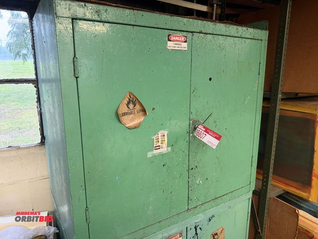 Lot 1-18807 - Lot including (1) 36" width x 42" height x 21" depth 2-door steel cabinet, and (1) 36" width x 31" h...
