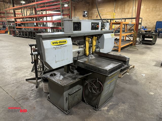 Lot 1-18019 - (1) HYD-MECH, model S-20, horizontal band saw, with 18" x 12" max cut capacity, gravity feed, manual...