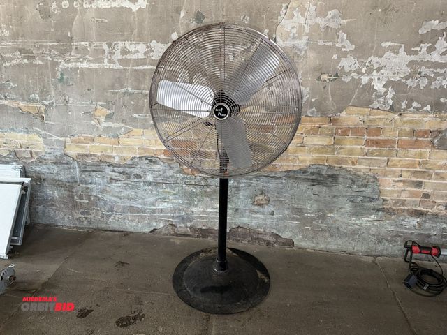 Lot 1-1110 - (1) North Tech free standing, adjustable height shop floor fan, model HYP-30, 120V, single phase ele...