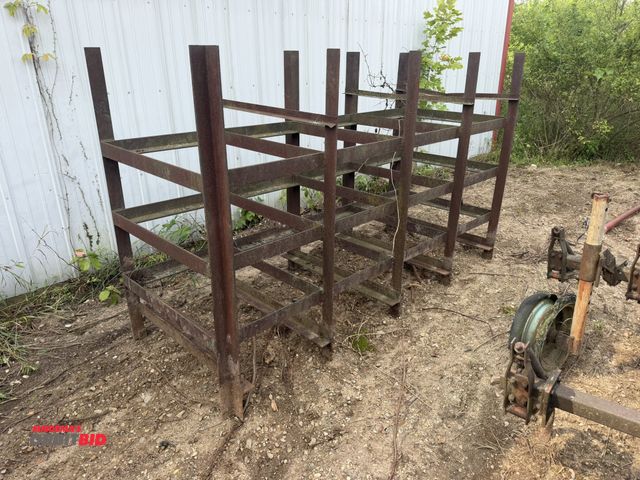 Lot 1-18317 - (1) heavy duty steel rack, approx. 106" length x 44" depth x 65.5" height.