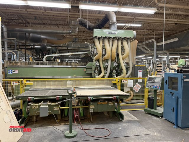 Lot 1-16505 - (1) 1997 Heian CNC router, ZR-442PF-R4-616W, S/N 0700151H25544, 480V, 3 phase, 4 spindle, dual 63" x...