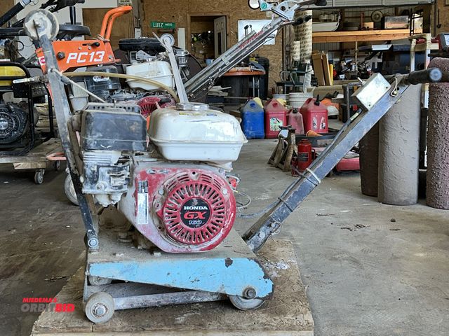 Lot 1-14112 - (1) Target (model unknown) gas powered, walk-behind, approx. 6" concrete saw with a Honda, model GX1...