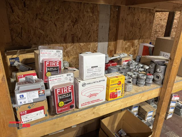 Lot 1-4367 - Large lot of fire alarm related items, includes (2) Fire Lite Alarms, model BG-12LX, Eaton horizonta...
