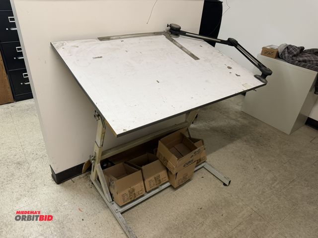 Lot 1-18998 - (1) drafting table with a Vemco drafting arm.