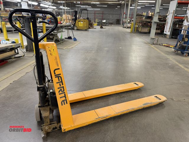 Lot 1-17338 - (1) Lift Rite, approx. 3000 lb. capacity, 12V electric pallet jack with 5' long forks, and onboard Q...