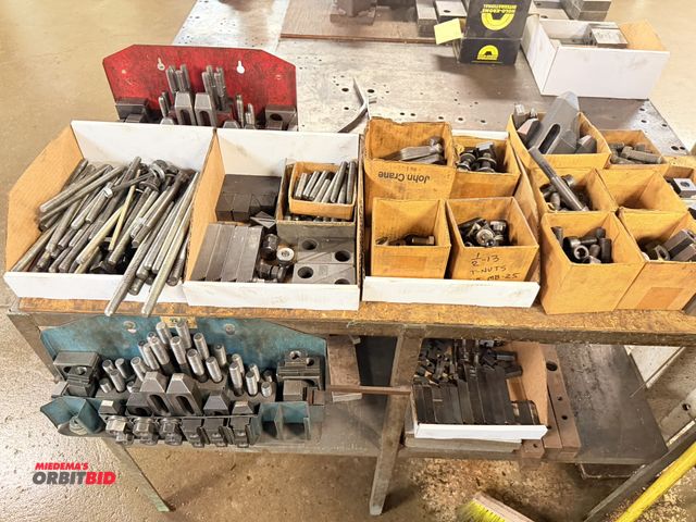 Lot 1-6515 - Large lot of assorted work hold tooling, includes bars, nuts, sleeves, cap head screws, and much mor...