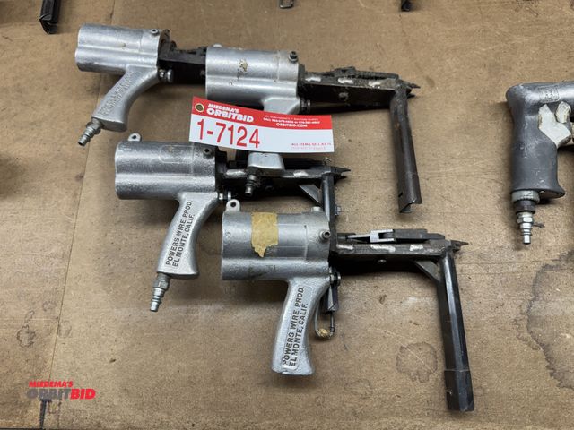 Lot 1-7124 - (4) Powers Pneumatic Staplers