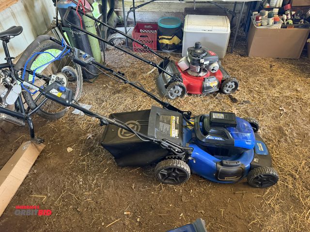 Lot 1-8501 - (1) Kobalt brushless 40V, rear wheel drive, 20" electric lawn mower, includes (2) batteries, unit ma...