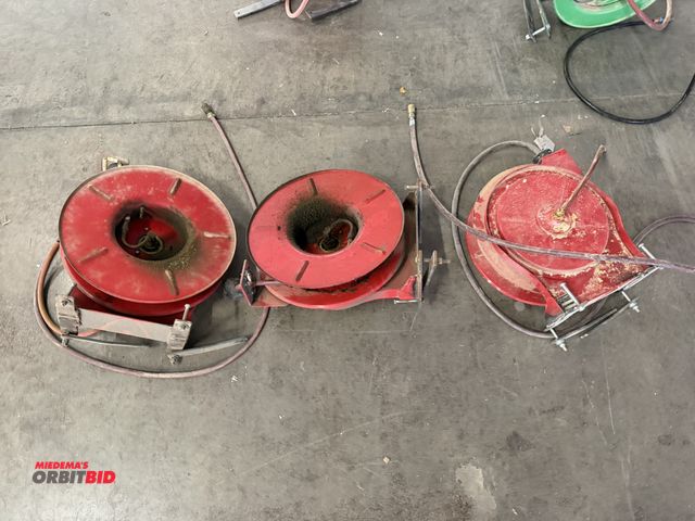 Lot 1-17671 - (3) Reelcraft retractable air hose reels.