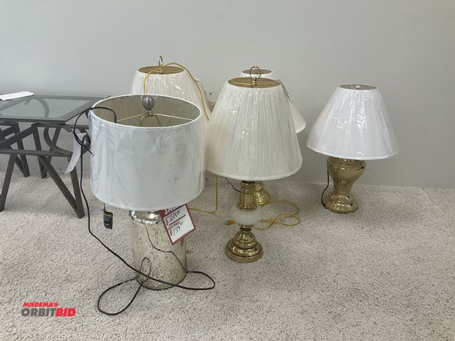 Lot 1-17217 - (6) Assorted sizes of lamps