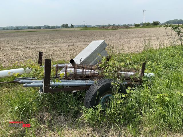 Lot 1-17848 - Lot of assorted items in front yard, includes various scrap steel items, (1) Stow, model 20, gas pow...