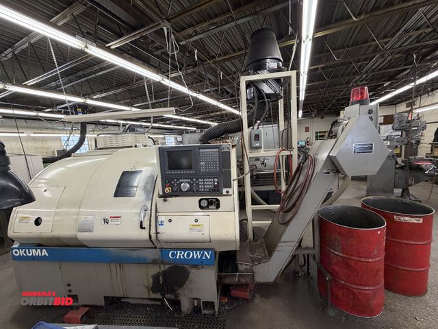 Lot 1-1609 - 1997 Okuma 762S Crown CNC turning Center Okuma OSP-U100L CNC Controls, 10" 2-Jaw Chuck, 12-Position ...