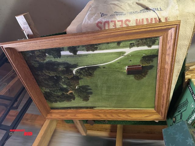 Lot 1-3196 - (1) Farm picture in a frame