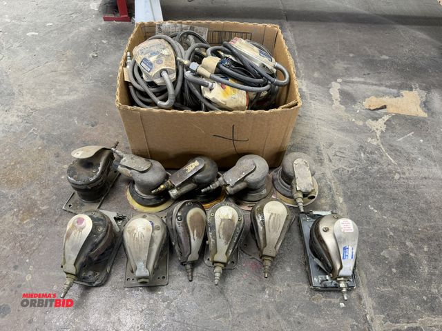 Lot 1-17188 - Large lot of assorted used dual action sanders (approx. 20 total).