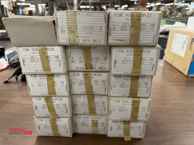 Lot 1-16859 - Lot of (13) boxes of fine wire staples, 1/4" x 3/8".