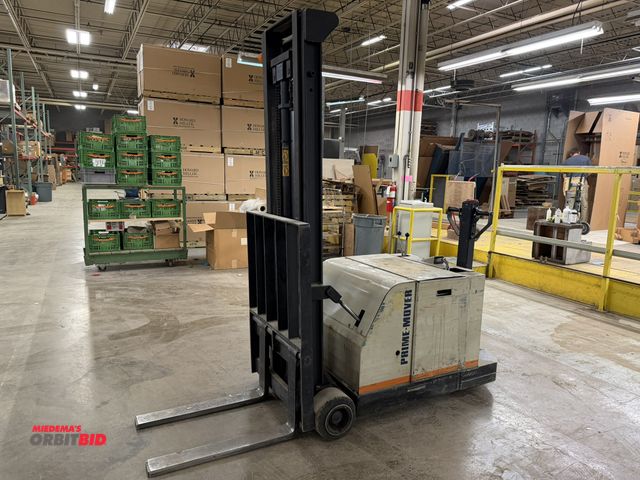 Lot 1-17420 - (1) Prime Mover, 2000 lb. capacity, 36V walk-behind electric lift stacker, 144" max lift height, 4" ...