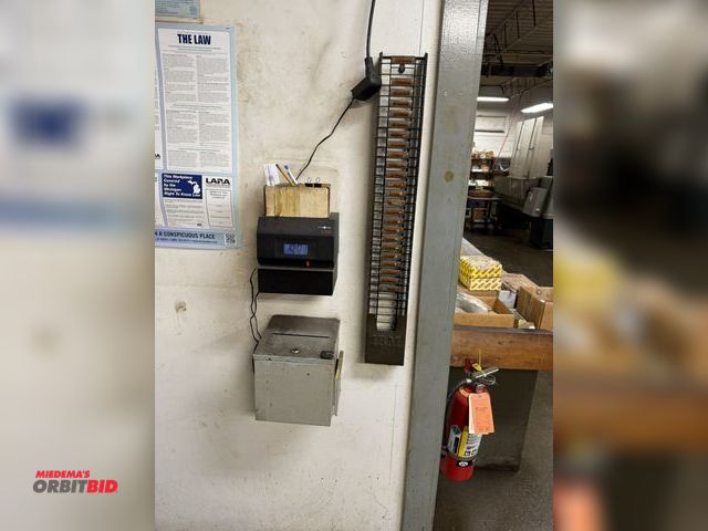 Lot 1-6366 - (1) Pyramid 3700 digital time clock, includes time clock card holder and questionnaire box.