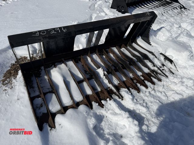 Lot 1-11595 - (1) 66" skid steer mount rock bucket.