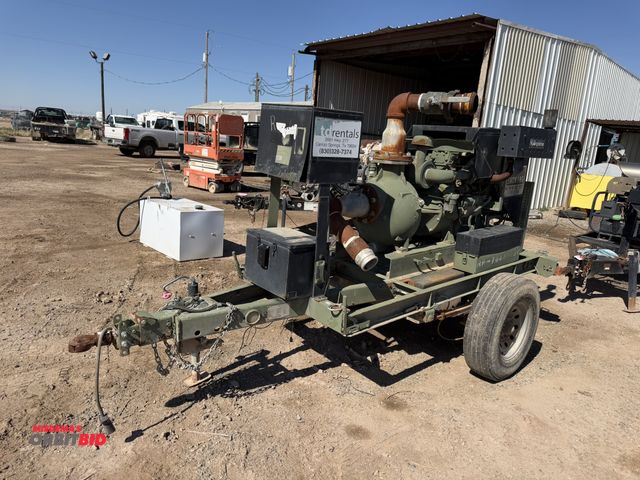 Lot 1-18202 - 1986 Barnes De-watering pump, model US690AC0-1, 4 cylinder diesel engine, 4" intake discharge, mount...
