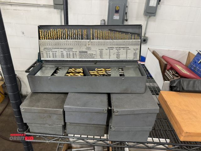 Lot 1-2390 - Lot of (5) assorted drill bit sets, all sets are partial, and (2) partial reamer sets.