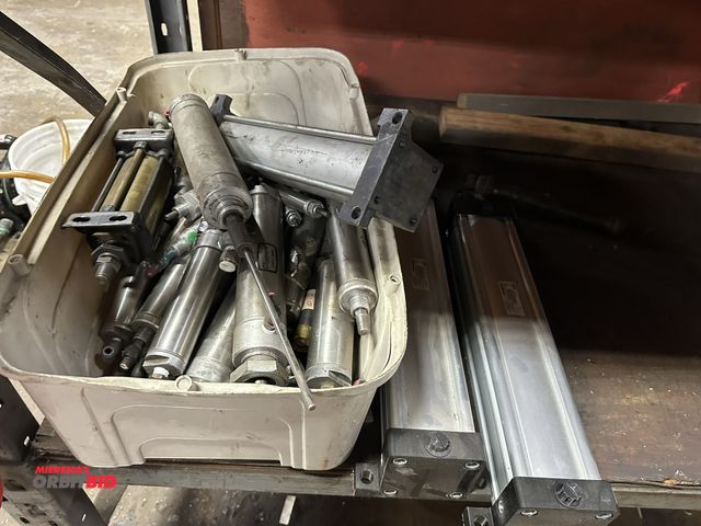 Lot 1-14421 - Large lot of assorted cylinders, most appear to be pneumatic, brands include; Clippard, Bimba, Ameri...