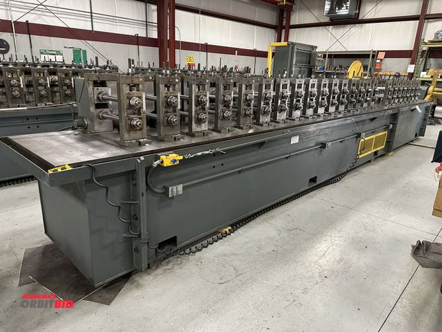 Lot 1-19102 - (1) 2005 RLM Rollforming machine with 16-pass rollformer base, 24 total stand (16 stand section/8 st...