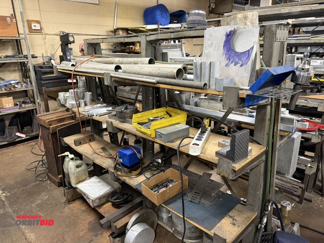 Lot 1-12463 - Entire contents of 1 side of 75" length rack, includes various scrap metals, aluminum set up equipme...