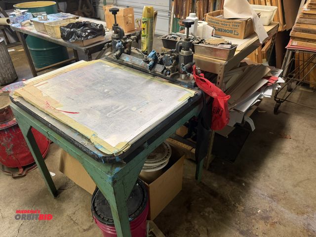 Lot 1-18791 - (1) make and model unknown, approx. 30" x 22" screen print station, no other info available, include...